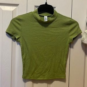 Women’s Mock Neck Ribbed T Shirt